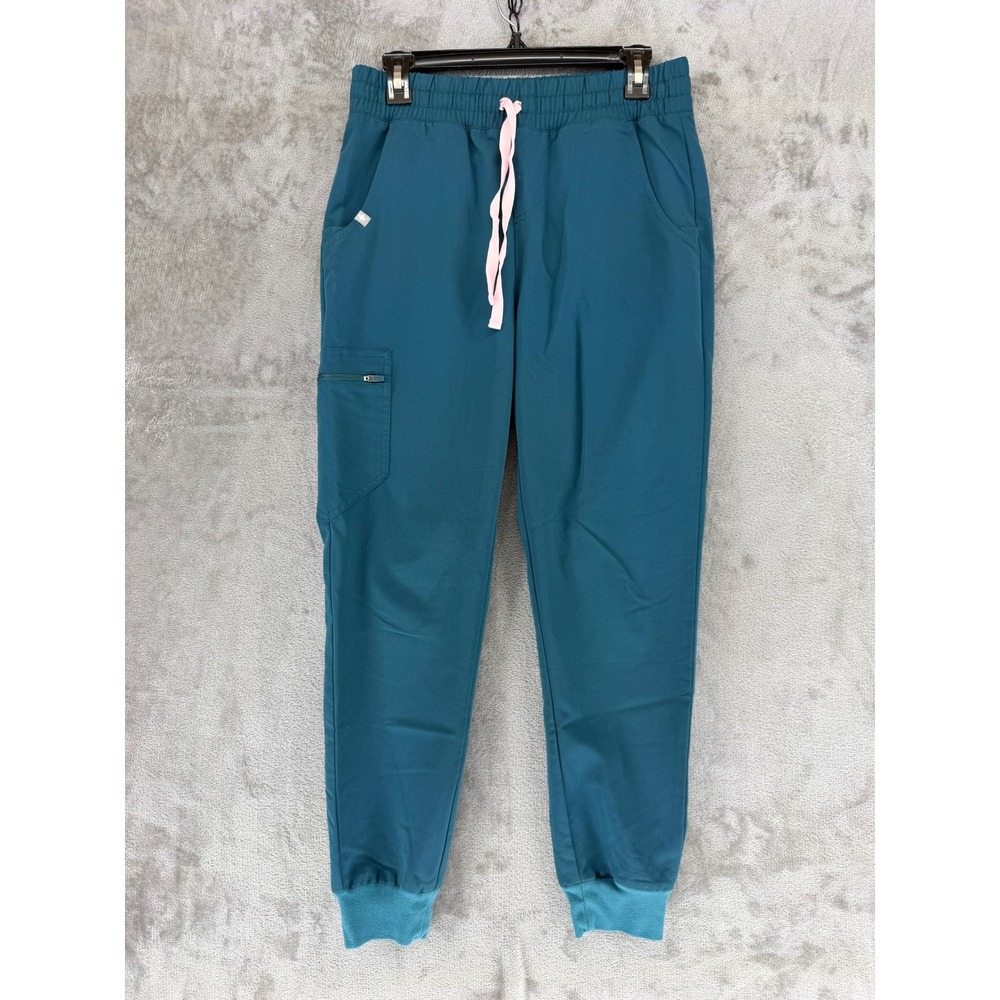 FIGS Technical Collection Zamora Jogger Scrub Pants Teal Blue W20SW2028 Small